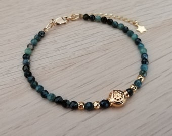 Paraiba blue tourmaline bracelet - 14k Gold Filled and gemstone bracelet - Everyday custom jewelry