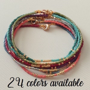 Miyuki beads bracelet - Colorful beaded bracelet - Boho layering bracelet - Seed bead bracelet - Friendship bracelet - Minimalist jewelry