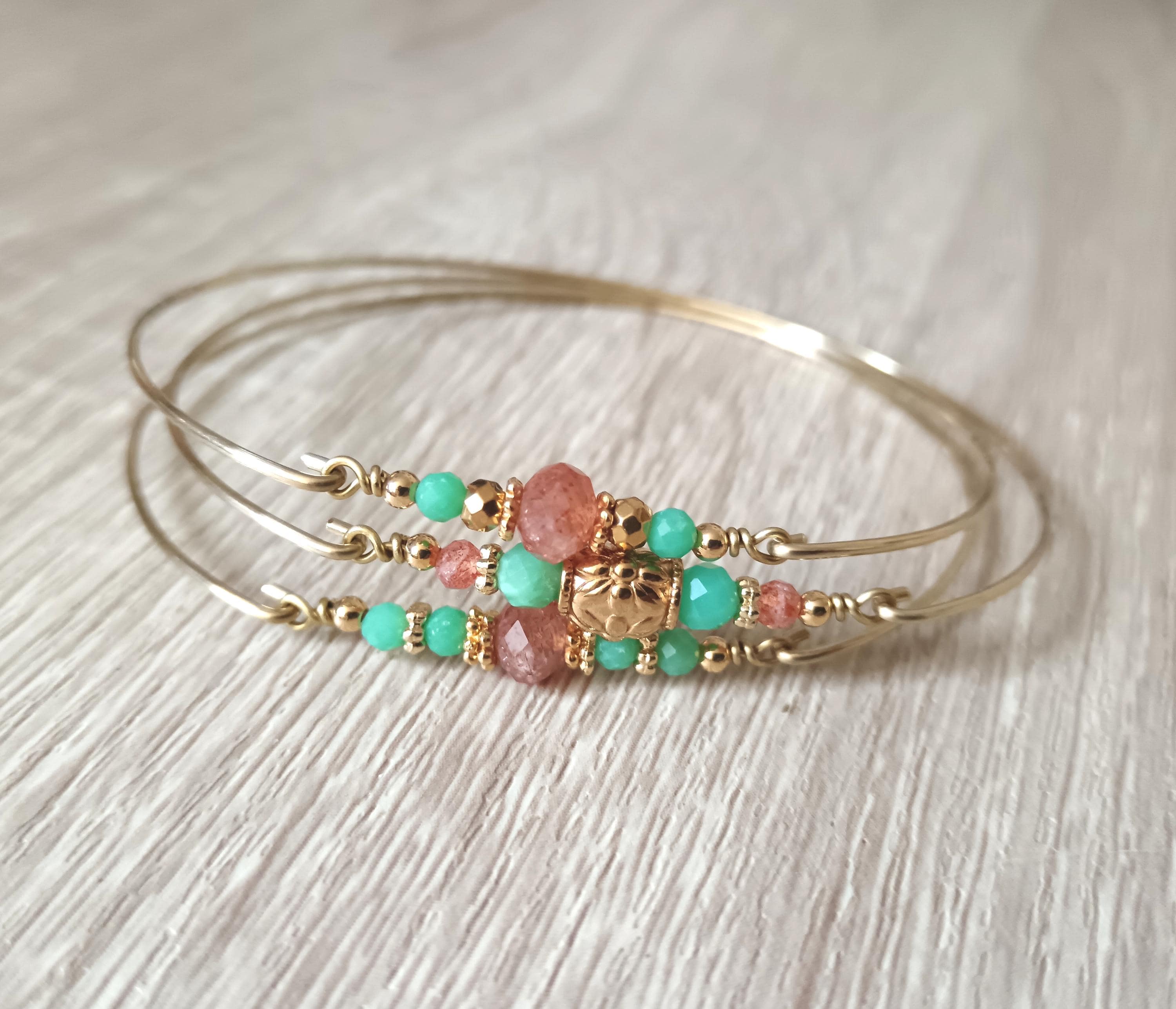 サンストーンバングル - Etsy 日本