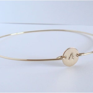 PERSONALIZED gold initial bangle - Bridal personalized initial bracelet - Initial bracelet - Custom initial bangle - Personalized jewelry