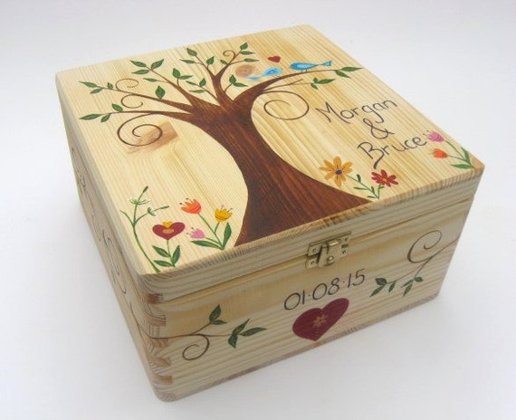 Large Wedding Keepsake Box Wedding Memory Box Personalised Etsy