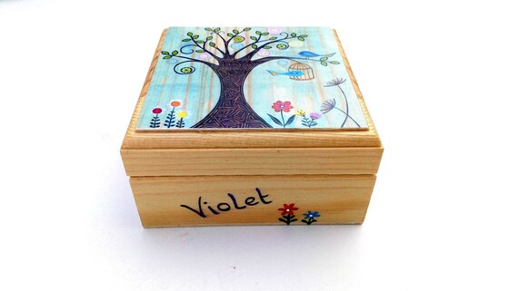 trinket box children's wooden trinket box small etsy