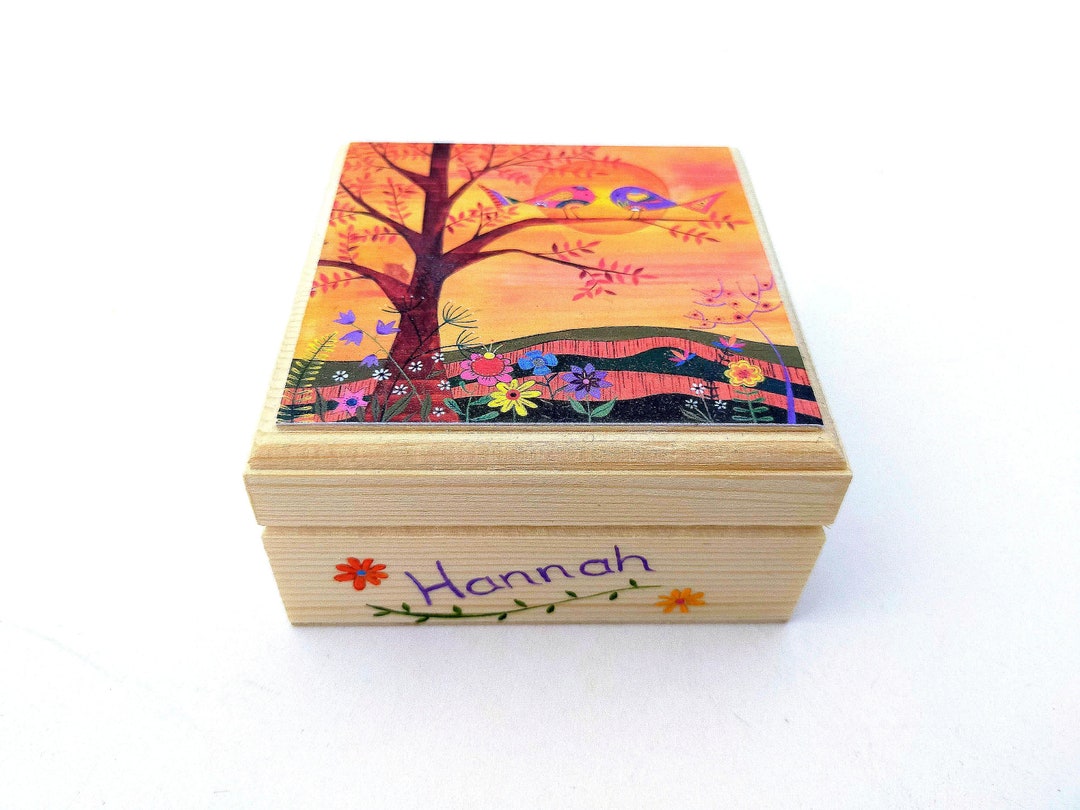 Caja De Calavera De Madera Baratja De Calavera De Azúcar | Etsy