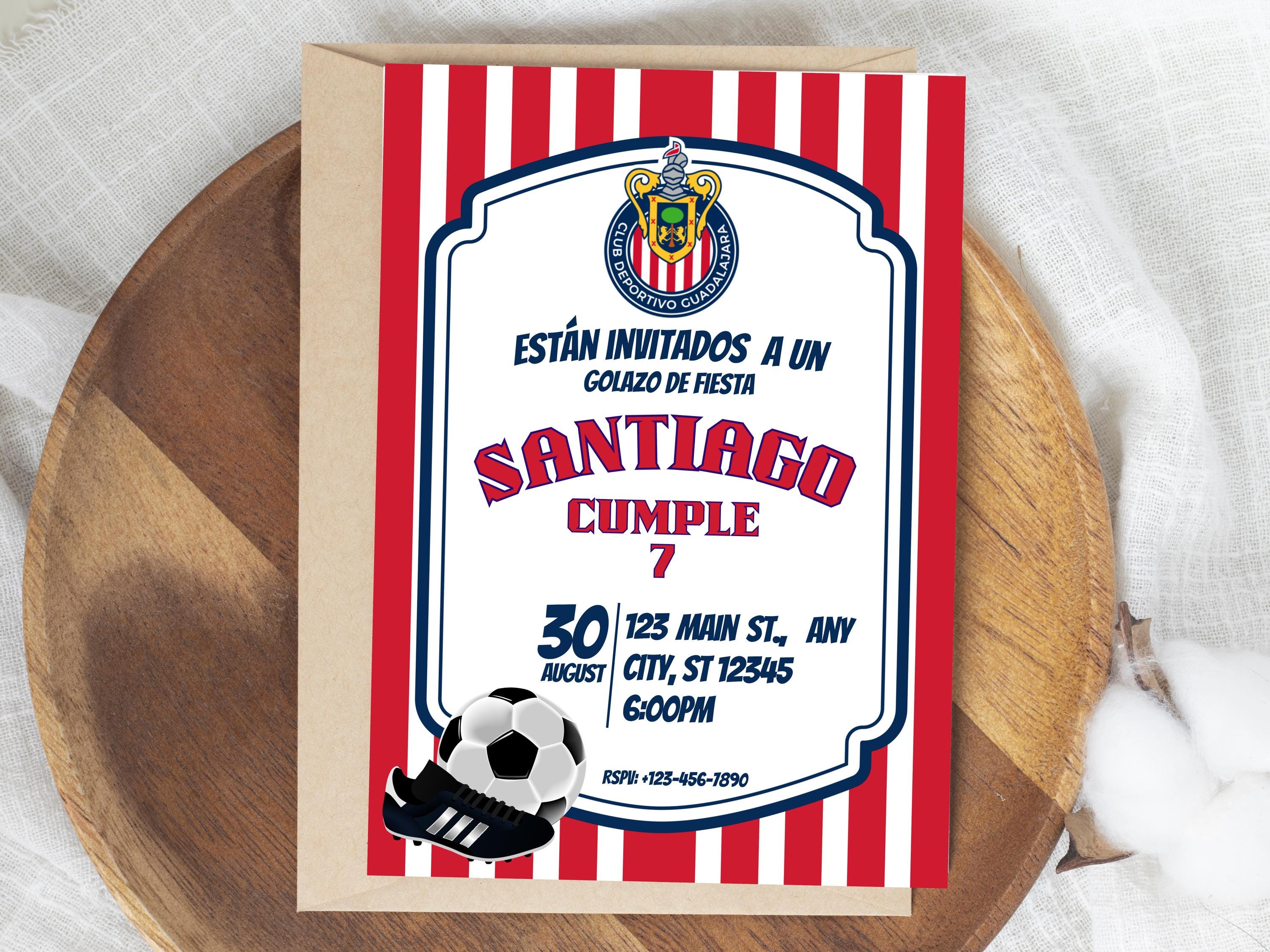 Chivas De Guadalajara Soccer Birthday Invitation Digital and Printable ...
