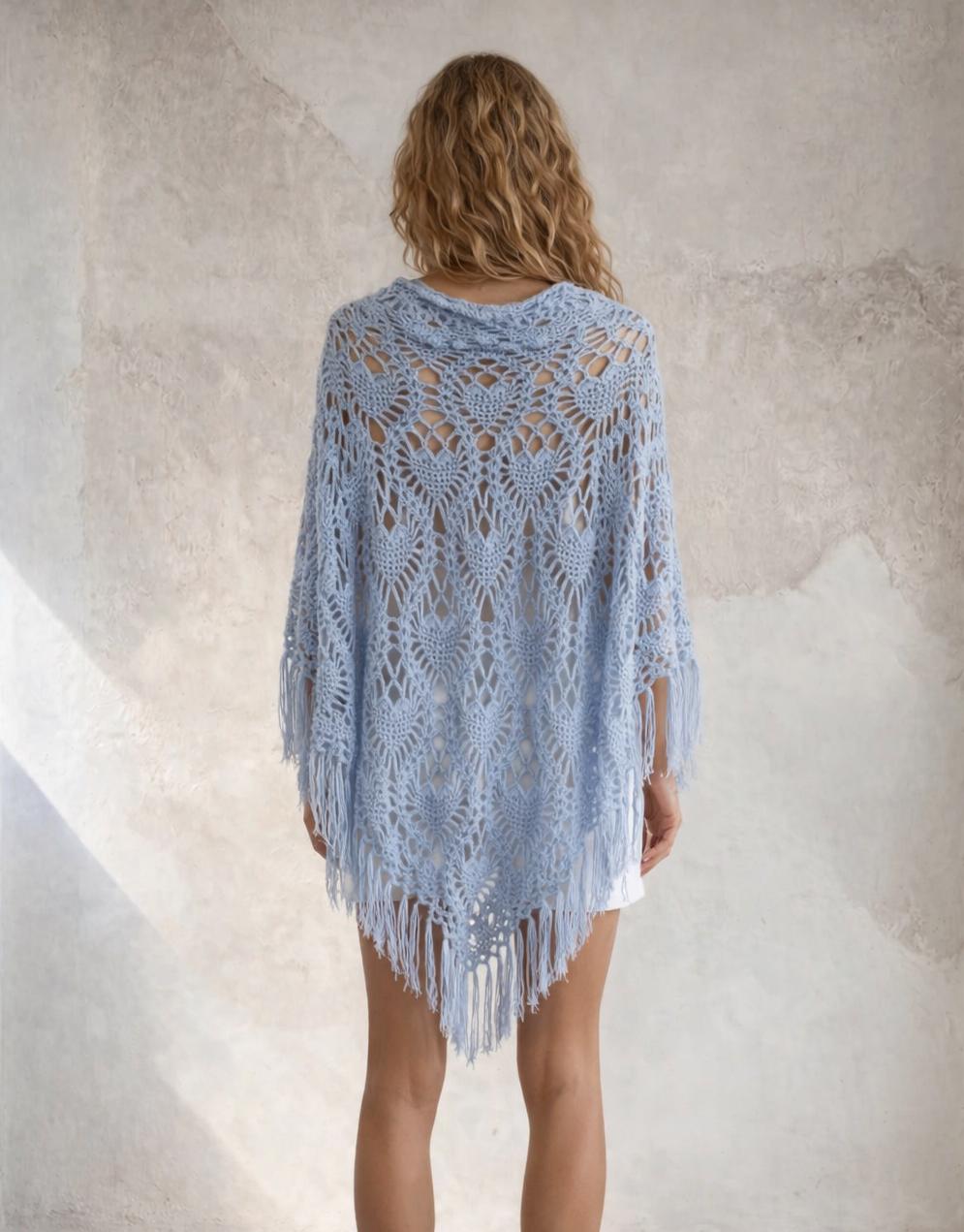 Heart Lace Crochet Shawl Pattern, Romantic Triangle Wrap (PDF Download ...