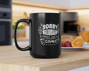 Country Western Cowboy silhouette mug | Black Mug