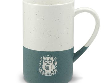 Owl Crest Speckled Ceramic Mug | 13oz Engraved