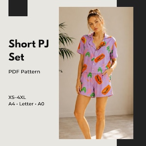 Luna Lounge Set  Women's Purple Fruit Print Pajamas  Soft & Breathable Two Piece Short Sleepwear All Day Comfort Loungewear