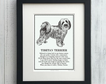 AD-TT1ySC Tibetan Terrier 'Yours Forever' Single Leather Photo Coaster Animal B