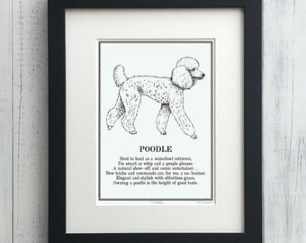 Poodle Print Illustrated Poem