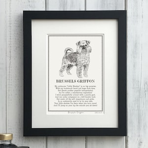 Brussels Griffon Print: Personalised Illustrated Poem