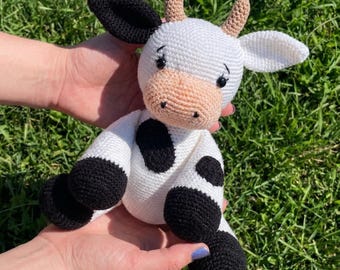 Milk Cow Plush Crochet Pattern | Milk Cow Pattern | Baby Cow Amigurumi PDF | Crochet Animal | Crochet Pattern Amigurumi| Cow Crochet Pattern