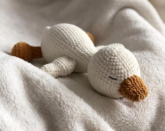 PDF-patroon gehaakte gans – Eenvoudige pluche amigurumi-gans, beginnersvriendelijk