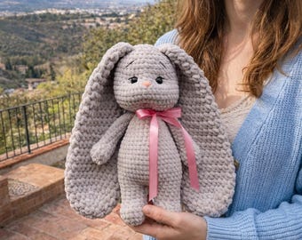 Floppy Ear Bunny Crochet Pattern, Amigurumi Toy, Beginner Friendly (PDF Download)