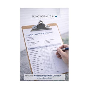 Property Inspection Checklist Printable, Building Inspection Form, Commercial & Residential Inspection Checklist PDF, Property Walkthrough