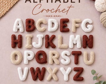 Alphabet Häkelanleitung, ABC Amigurumi Buchstaben Anleitung DIY (Anfängerfreundlich PDF)