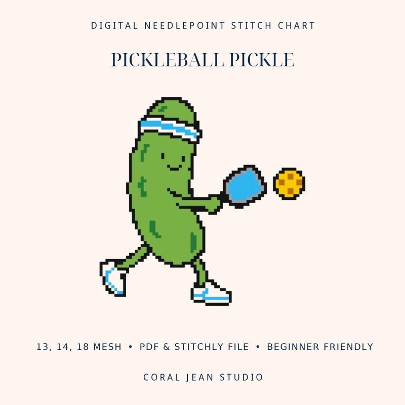Pickleball Stitch Chart - Etsy