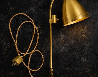 Vintage Brass Adjustable Wall Lamp | Industrial Sconce, Bedside Light Fixture