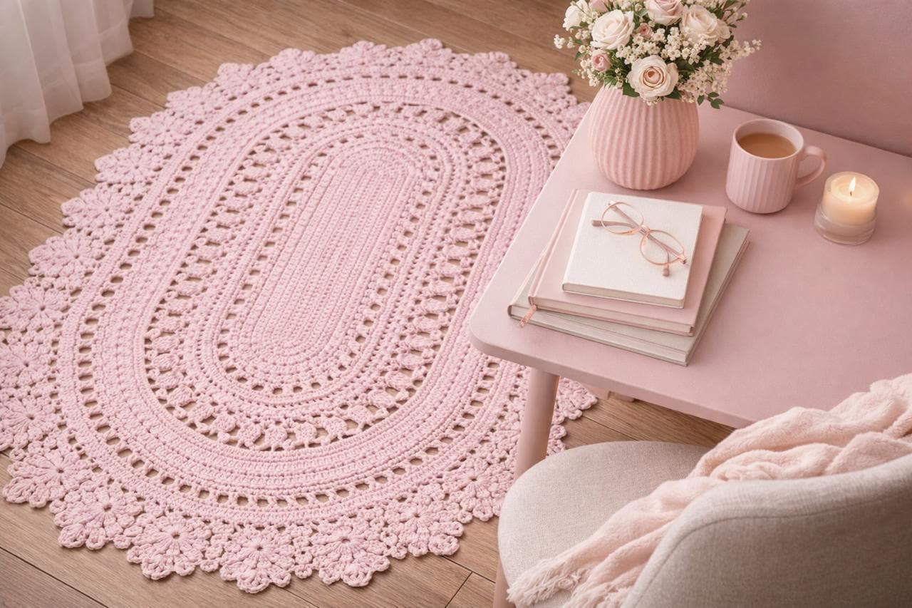 楕円形のレースドイリーパターン - Etsy 日本