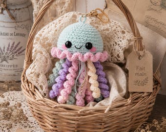 Jellyfish Crochet Amigurumi Pattern PDF Cute Sea Creature Plushie Tutorial Kawaii Ocean Nursery Decor DIY, Beginner Friendly Digital Pattern