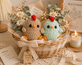 Crochet Chicken Pattern, Amigurumi Chubby Chick Tutorial, Cute Farm Animal Plushie, Farmhouse Decor Crochet Pattern, PDF Digital Download