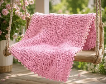 CROCHET PATTERN & Photo Tutorial / Classic Corner to Corner Baby Blanket / Simple and Easy Step by Step guide/ C2C / Pdf Download