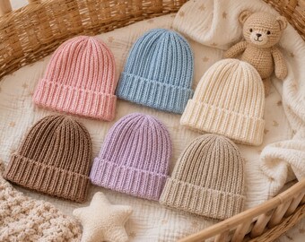 Crochet Ribbed Hat Pattern / Knit look / easy step by step photos / Pdf download