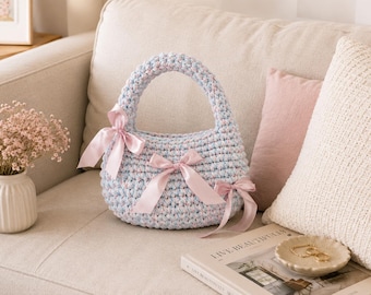 Crochet Mini Bag Pattern PDF, Tiny Egg Basket Tutorial, Amigurumi Easter Basket DIY, Small Treat Holder Pattern, Instant Download Digital