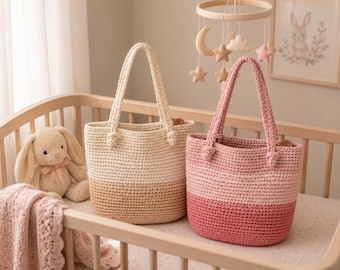 Crochet Bucket Bag Pattern PDF, Cutie Utility Tote Bag Tutorial, Modern Crochet Purse Design, Digital Download Crochet Bag Pattern for Women