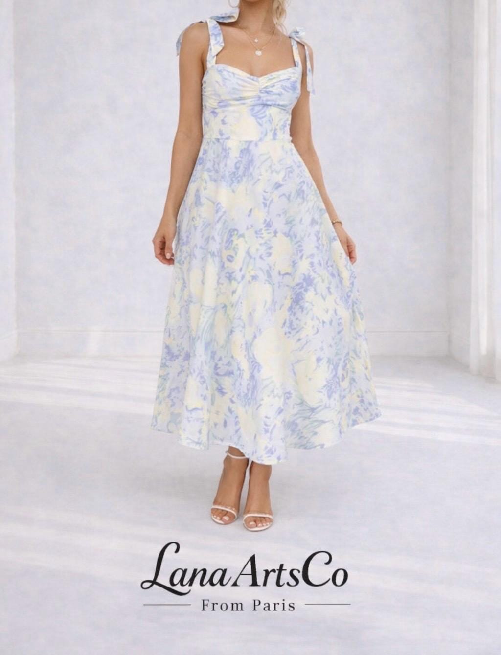 sachin and babi light blue dress embroidered women dress sold on Temu United States main image 0