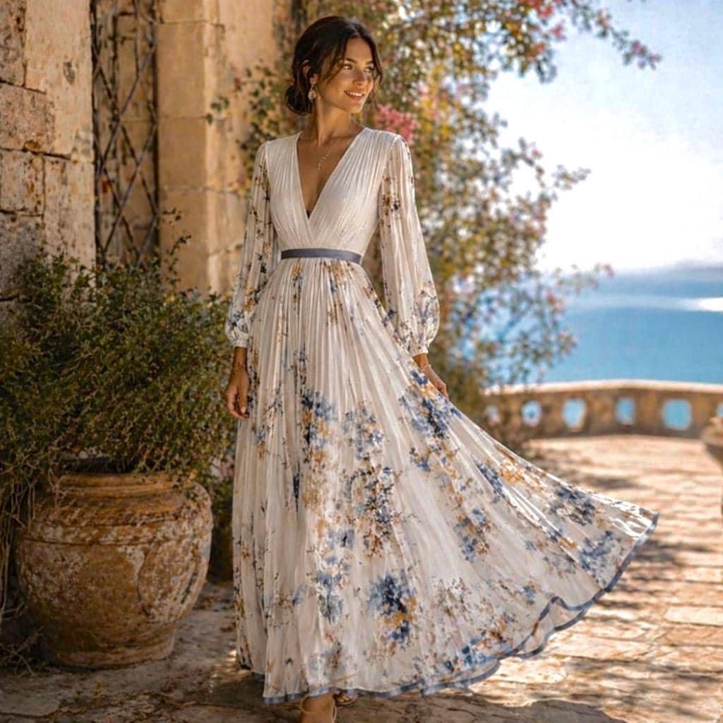 modest bridal shower dress White Feathered Off-Shoulder Beaded Ruffled Layers Long Prom Dress main image 1