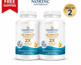 Nordic Naturals Ultimate Omega Fish Oil 2X – 180 Soft Gels Each (Pack of 2)