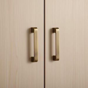 Solid Brass Cabinet Handle Antique Bronze Pull Minimalist Furniture Knob for Kitchen Drawer Wardrobe Door
