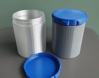 3D Printable: Basic jar with threaded lid (Digital Download)