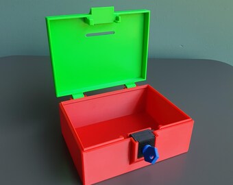 3D Printable: Coinbox with key lock (Digital Download)