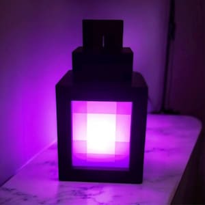 Lanterna LED Pixelada com 16 Cores RGB, Luminária Noturna, Decoração para Sala de Jogos, Estilo Minecraft, Presente para Gamers, Decoração LED para Quarto