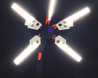Lampka biurkowa LED Odradek z Death Stranding, drukowana w 3D lampa do gier science fiction, dekoracja pokoju gracza, lampka nocna na prezent dla chłopaka