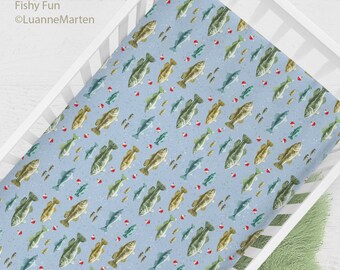 bass fish crib bedding