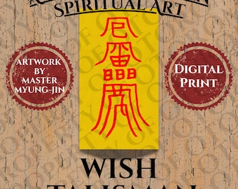 Sacred Lucky Wish Talisman, Spiritual Good Luck Gift, Peace Charm For Car