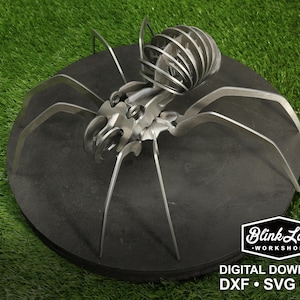 Téléchargement numérique - 3D Spider Puzzle modèle jardin - fichiers découpés au plasma ou au laser CNC, dxf, svg, pdf + instructions de montage