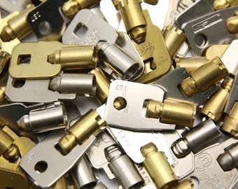 30 Randomly Selected Tubular Metal Barrel Keys - Free Shipping - Craft Supply