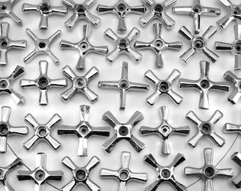 5 Randomly Selected Chrome Faucet Valve Handles - Free Shipping - Craft Supply