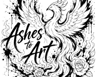 Color My Soul: Ashes to Art Phoenix Coloring Page | Adult Flower Coloring Sheet | Printable & Digital Download | Mindful Coloring Art