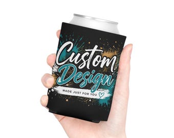 Aangepaste blikjeskoeler, gepersonaliseerde bierhoes, jouw ontwerp toevoegen, feestbedankje