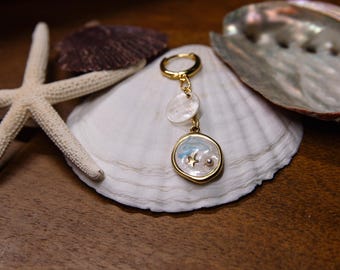 Gold Bikini Charm with Blue Wave Star Pendant | Beach Jewelry | Coastal Bikini Accessory | Ocean Inspired Charm | Summer Jewelry