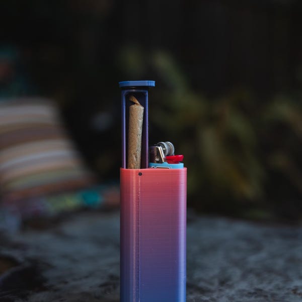 HerbVault – Lighter Holder with Airtight Waterproof Tube, Smell Proof Carry Case, BIC Lighter Sleeve, Festival Accessory, Pocket Stash