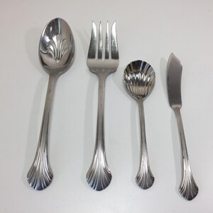 Gorham Grande Quintette Serving Fork Spoon Sugarspoon Butterknife 4 Piece Hostess Set
