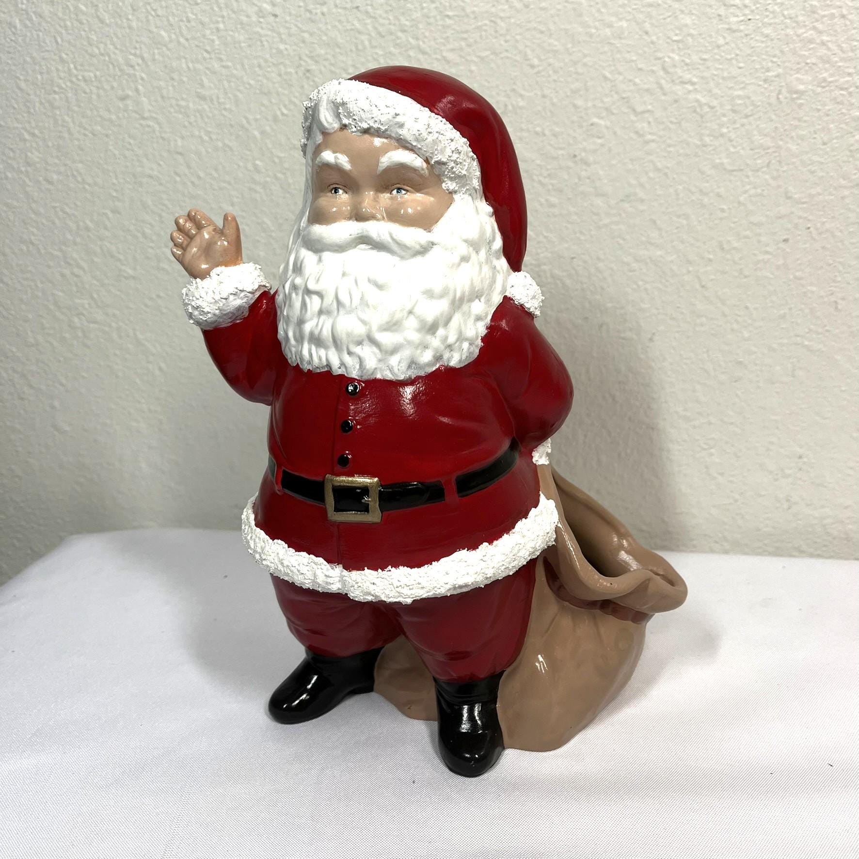 Vintage Ceramic Santa With Bag - Etsy