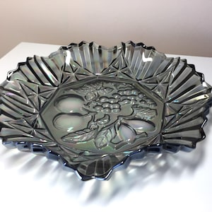 Vintage Federal Glass Pioneer Carnival Iridescent Fruit Bowl