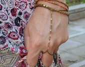 Crystals Slave Bracelet Hand. Hand Chain.Body Chain. Hand Jewelry . Bohemian Boho Chic Hippie Hipster Hand Body Jewelry
